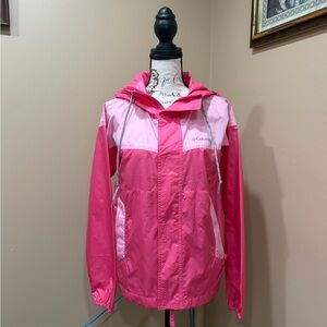 Columbia Pink Lightweight Windbreaker Jacket Hooded XS Women
